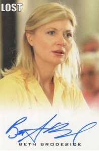 Beth Broderick Lost TV Show Hand Signed Autograph Card Photo