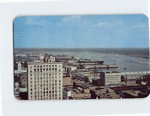 Postcard Wharves and docks at the port of Jacksonville, Florida