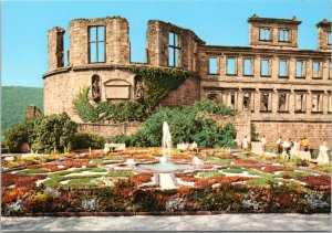 Postcard Germany Heidelberg - Castle flower days in the stucco garden