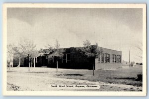 Guymon Oklahoma OK Postcard South Ward School Exterior Building c1940's Vintage