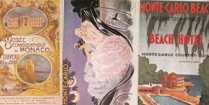 Monte Carlo 1920s Classic Car Museum Beach Hotel 3x Advertising Postcard s