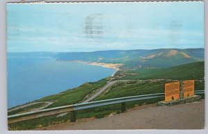 Pleasant Bay From French Mountain, Cabot Trail, Cape Breton NS, 1971 Postcard