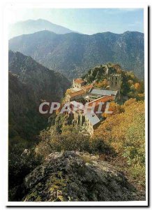 Postcard Modern Conflent Canigou Abbey St Martin On a boulder peak