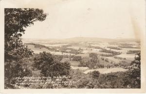 RPPC The Alleghenies from Table Rock on Mt Backbone MD, Maryland - pm 1945