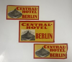 Set 3 Central Hotel Berlin Stickers