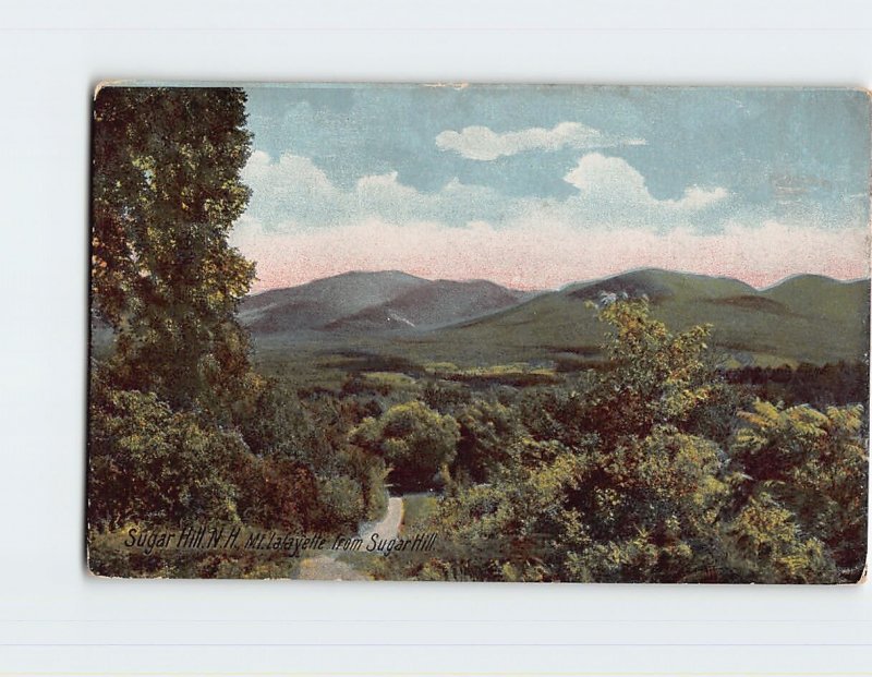 Postcard Sugar Hill New Hampshire Mt. Lafayette from Sugar Hill USA