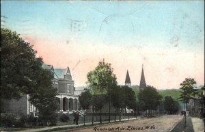 Elkins West Virginia WV Randolph Ave Street Scene c1910 Vintage Postcard