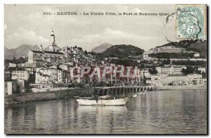 Menton - The Vieile City - The Port and New Quay - Old Postcard