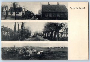 Syddanmark Denmark Postcard Multiview Lots from Egtved c1910 Antique Posted