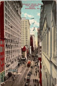 Philadelphia, Pennsylvania - Downtown on Chestnut St, East from Sixteenth St.