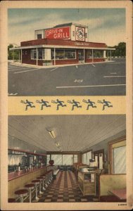 Raleigh North Carolina NC Drive-In Grill Linen Vintage Postcard