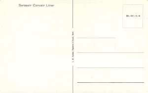 Swiss Convair Liner plane postcard