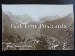 Old RPPC - Wengen, Grosshorn und Breithorn