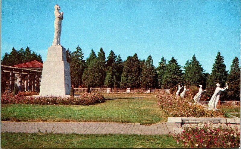 Gardens Swannanoa Jesus Statue Monument Waynesboro Virginia VA VTG Postcard UNP 