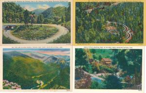 (4 cards) Smoky Mountains Tennessee or North Carolina Highway Loop-Overs - Linen