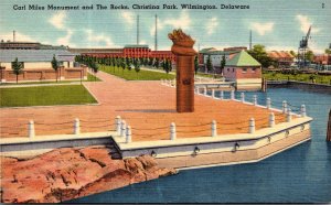 Delaware Wilmington Christina Park Carl Miles Monument and The Rocks