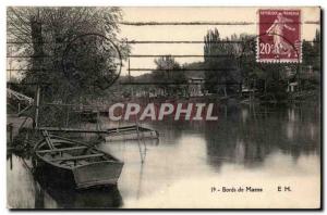 Old Postcard Bords de Marne (boat)