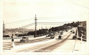 LPS29 Seattle Washington Aurora Ave. Bridge Postcard RPPC