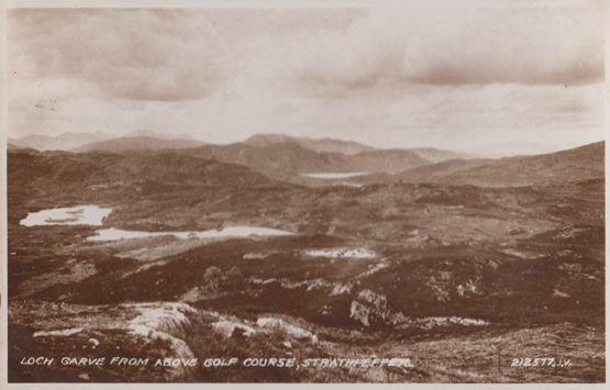 Lcoh Garve Golf Course Antique Scottish Aerial Postcard