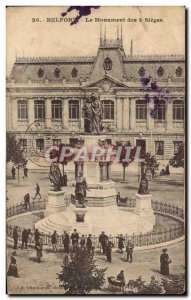 Old Postcard Belfort Monument of the 3 Seats