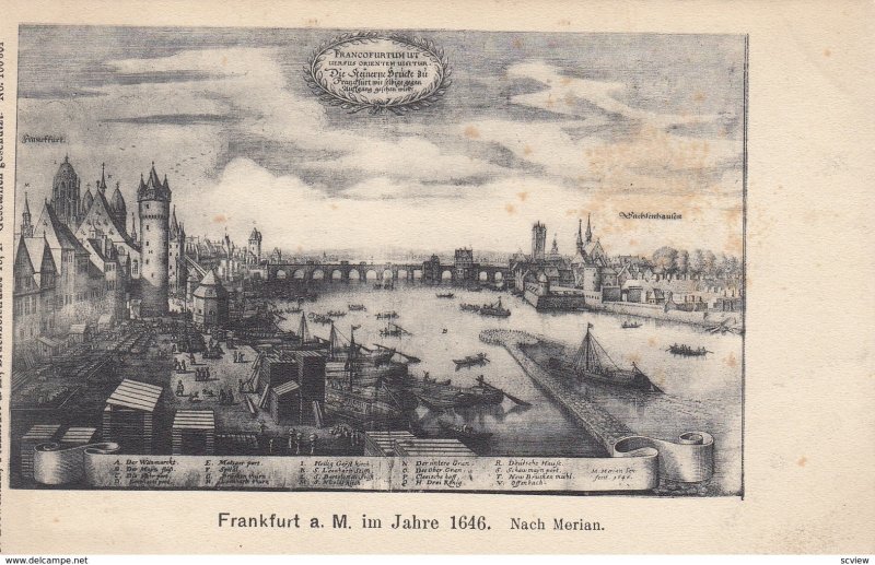 FRANKFURT A. M., Germany, 1890s ; Jahre 1646