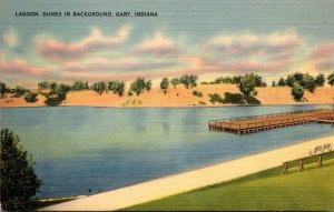 Indiana Gary The Lagoon With Dunes In The Background 1941
