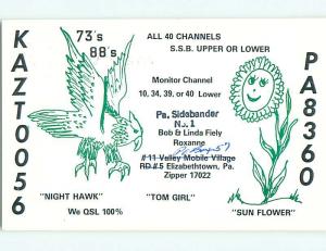 comic - QSL HAM RADIO CARD Elizabethtown Pennsylvania PA t0871