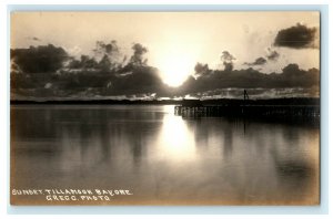 c1910 Sunset Tillamook Bay Oregon OR Gregg Antique RPPC Photo Postcard 