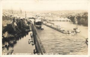 RPPC, SEATTLE , WA   Washington   US GOVERNMENT LOCKS   c1930s Postcard