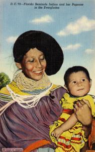 FL - Seminole Indians, Mother and Papoose
