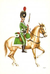 Spain Army. Cavalry Soldier Regiment Oilvnza 1808 Modern Spanish Postcard