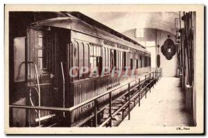 Postcard Old Train Forest of Compiegne Wagon marechl Foch Army