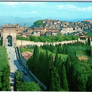 c1970s Perugia, Italy Monteripido Medieval Fortress Gate Aerial Chrome 4x6 M24