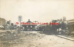 Depot, Missouri, Bismarck, RPPC, St Louis Iron Mountain & Southern Railway,Train