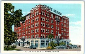 ALBANY, Georgia  GA   Roadside  HOTEL GORDON  ca 1940s Linen   Postcard