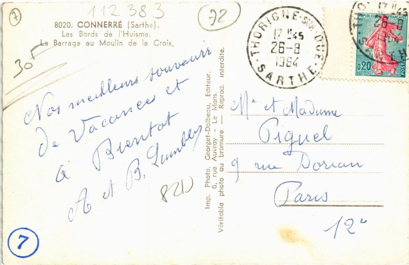 CPA CONNERRÉ Les Bords de l'Huisme - Le Barrage au Moulin de la Croix (112383)