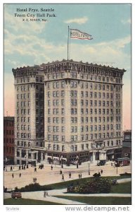 Hotel Frye From City Hall Park, Seattle, Washington, PU-1914