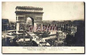 Postcard Old Army Fetes victory July 14, 1919 Apotheose Victory