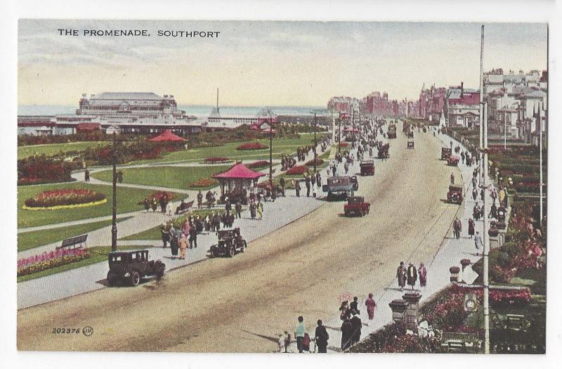 UK Southport England The Promenade Vintage Valentines Postcard Valesque