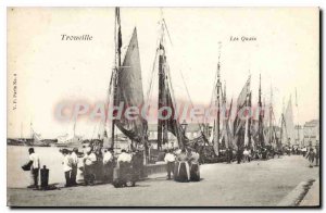 Old Postcard Trouville Beach