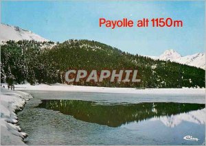 Postcard Modern Lake Payolle (Hautes Pyrenees) Alt 1150m Lake Ice and cross-c...