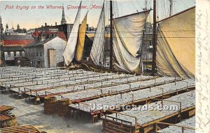 Fish Drying on the Wharves - Gloucester, MA