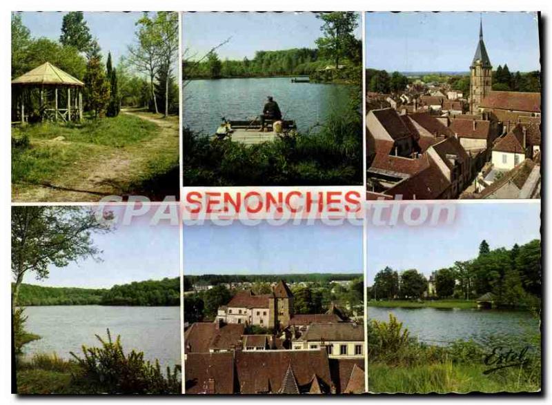 Postcard Modern Senonches Arbor And Pond Of Bodouleau