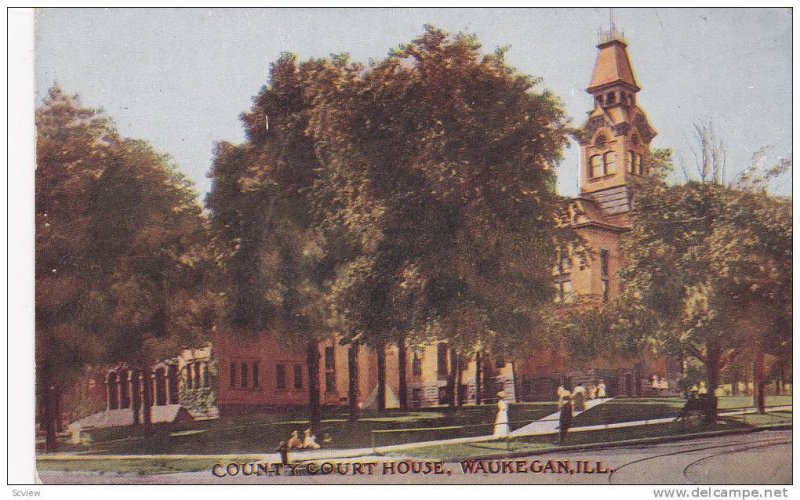 Exterior,  Courty Court House, Waukegan,  Illinois,  PU-1908