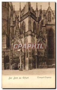 Postcard Old Der Dom zu Erfurt Triangel Eingang