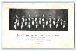 1909 Ohio Wesleyan University Glee Mandolin Clubs Concert Advertising Postcard 