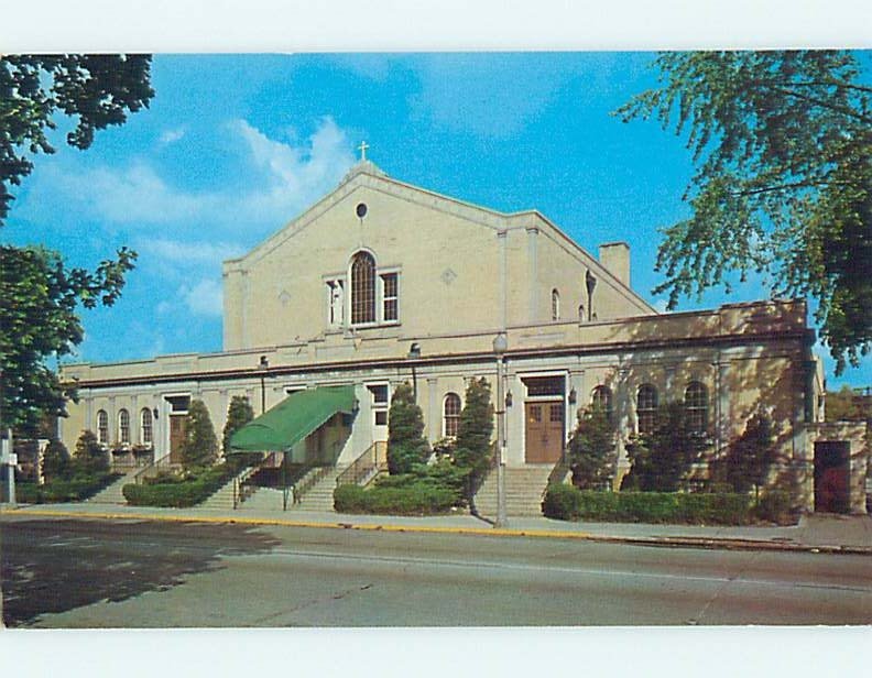 Unused Pre-1980 CHURCH SCENE Chicago Heights Illinois IL p3531