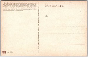 Die Erperer Ley Erpel Germany Lake Boat Mountain Postcard