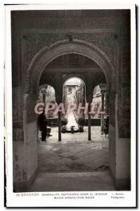 Postcard Old Granada Generalife Surtidores Desde El Interior