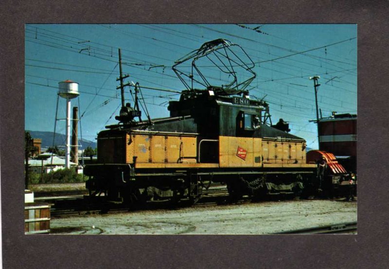 MT Milwaukee Electric Railroad Train Locomotive E80 Deer Lodge Montana Postcard